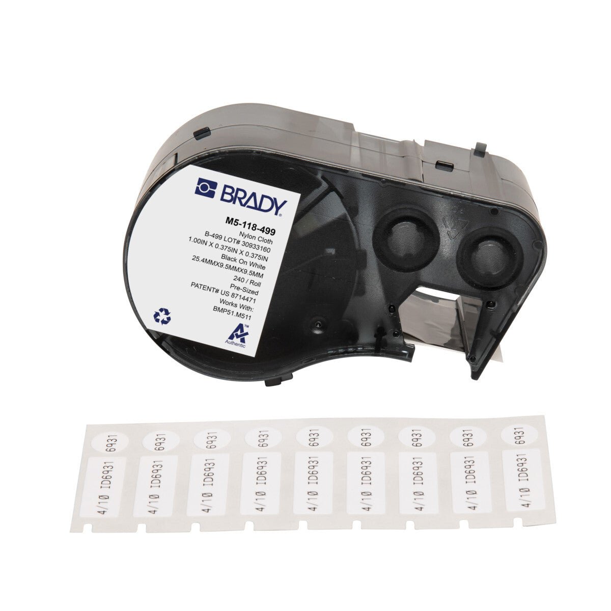 Brady Aggressive Adhesive Multi - Purpose Nylon Label - AIMS Industrial Supplies