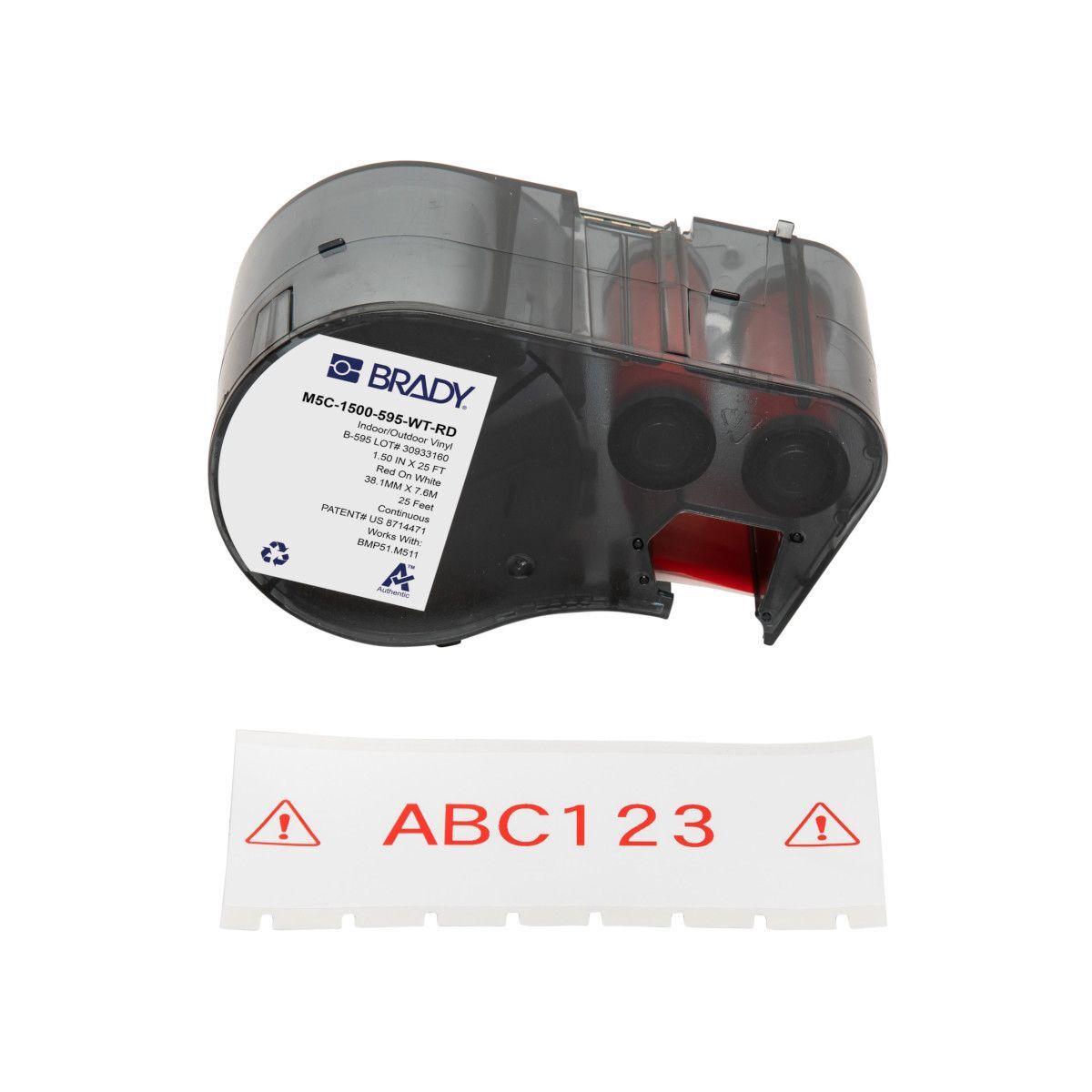 Brady All Weather Permanent Adhesive Vinyl Label - AIMS Industrial Supplies