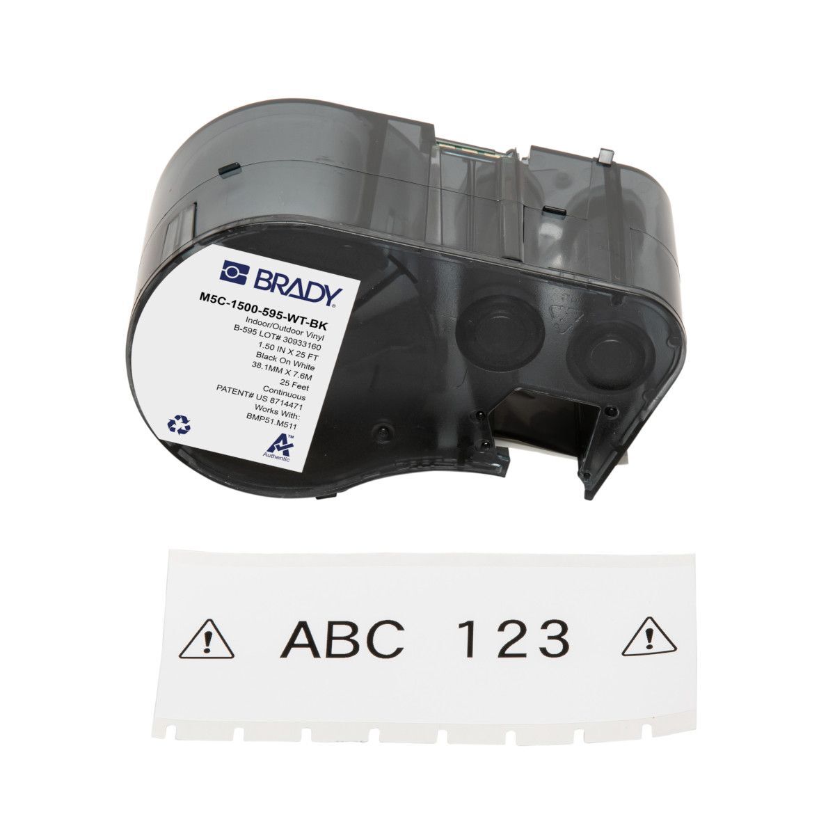Brady All Weather Permanent Adhesive Vinyl Label - AIMS Industrial Supplies