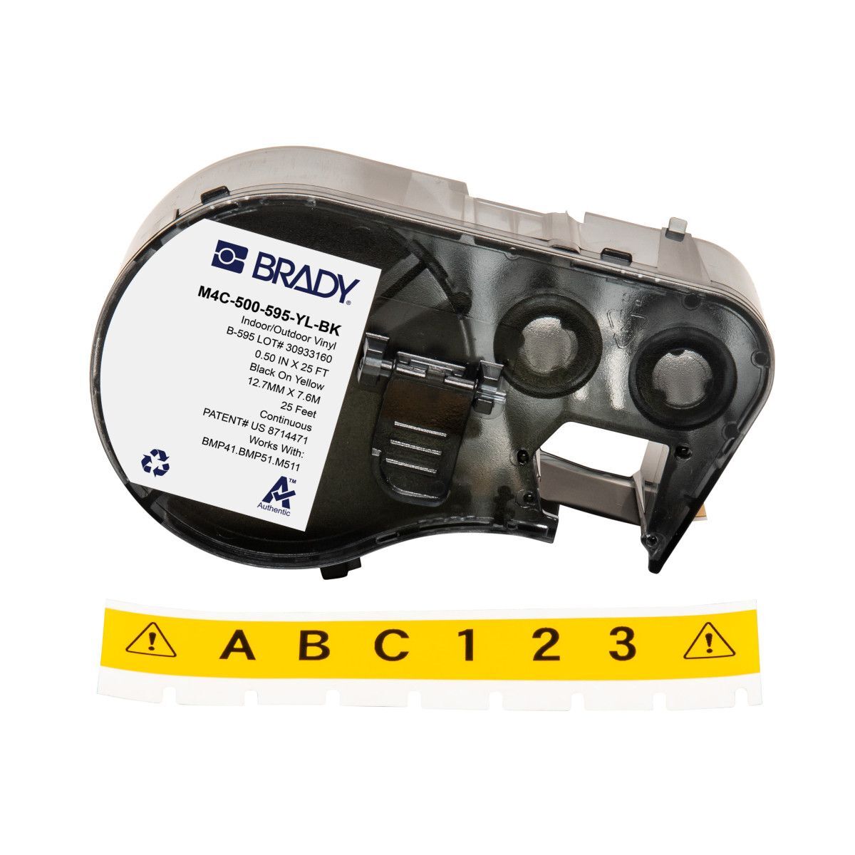 Brady All Weather Permanent Adhesive Vinyl Label - AIMS Industrial Supplies