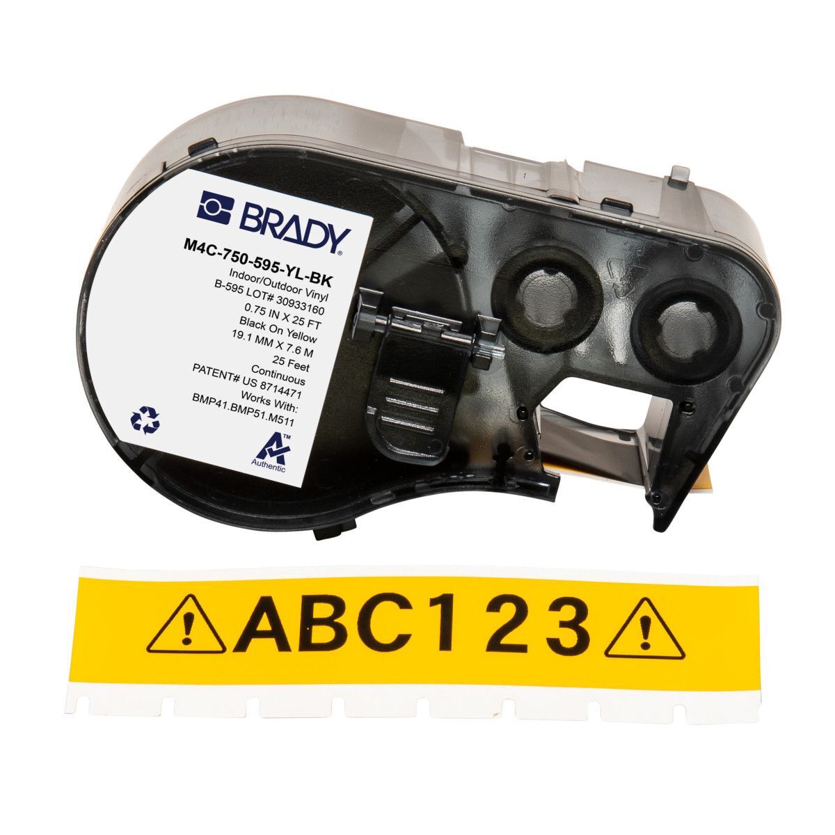 Brady All Weather Permanent Adhesive Vinyl Label - AIMS Industrial Supplies