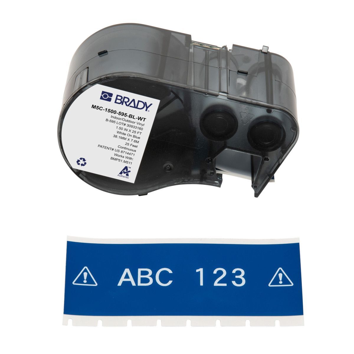 Brady All Weather Permanent Adhesive Vinyl Label - AIMS Industrial Supplies