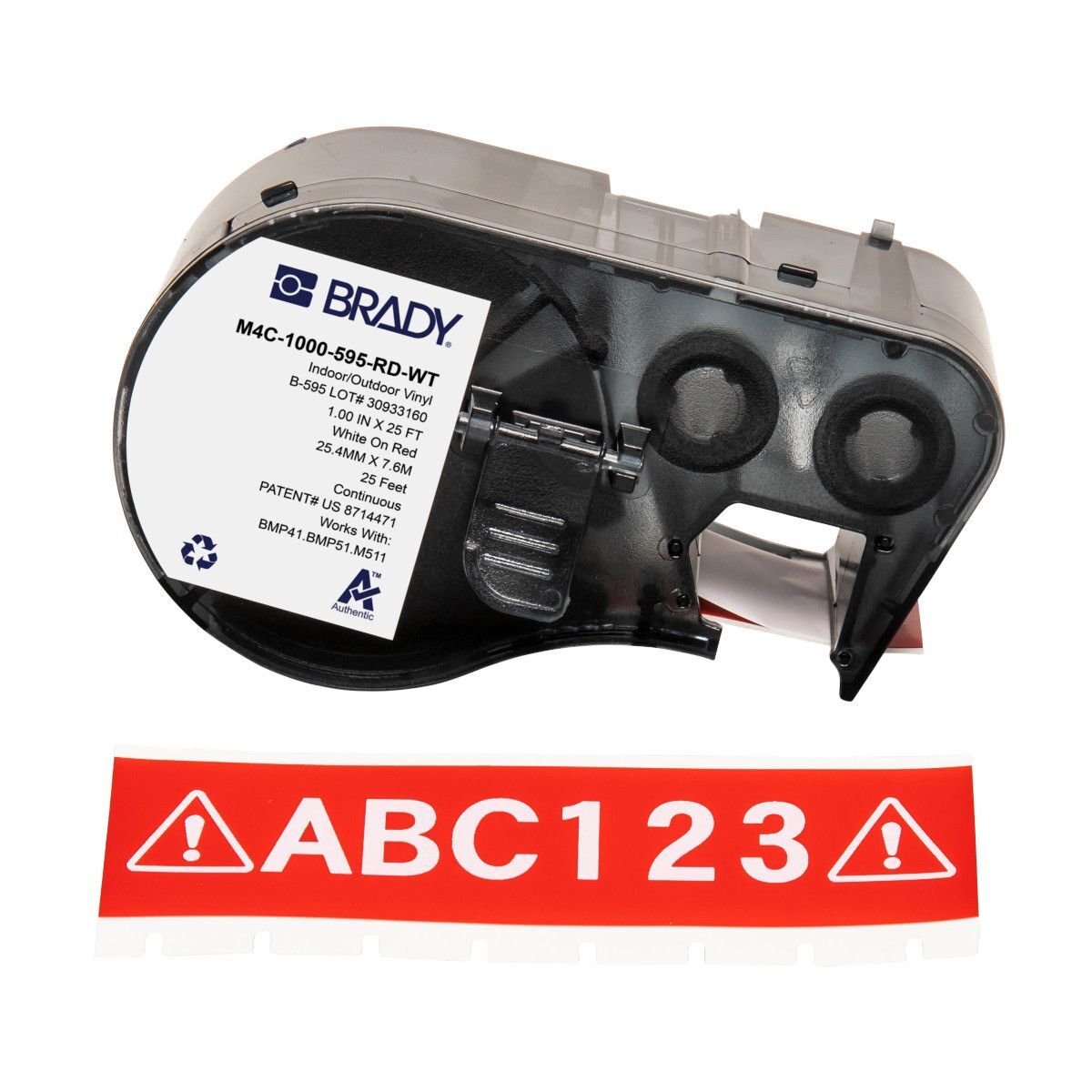 Brady All Weather Permanent Adhesive Vinyl Label - AIMS Industrial Supplies