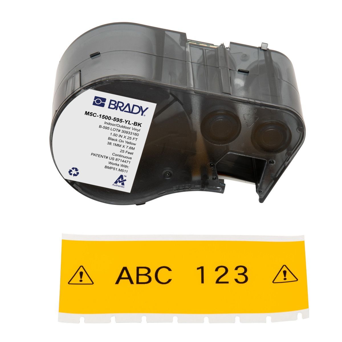 Brady All Weather Permanent Adhesive Vinyl Label - AIMS Industrial Supplies