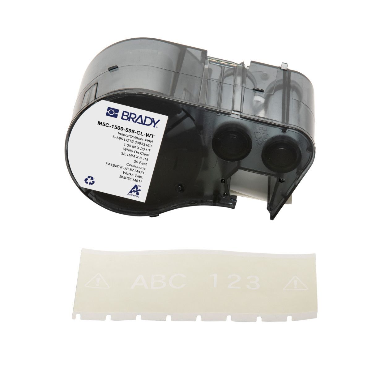 Brady All Weather Permanent Adhesive Vinyl Label - AIMS Industrial Supplies