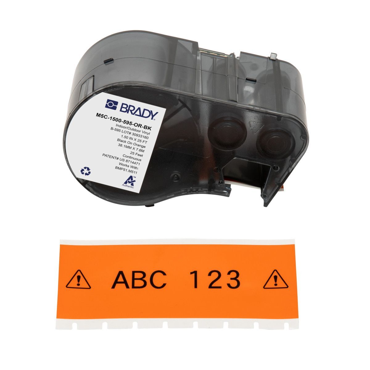 Brady All Weather Permanent Adhesive Vinyl Label - AIMS Industrial Supplies