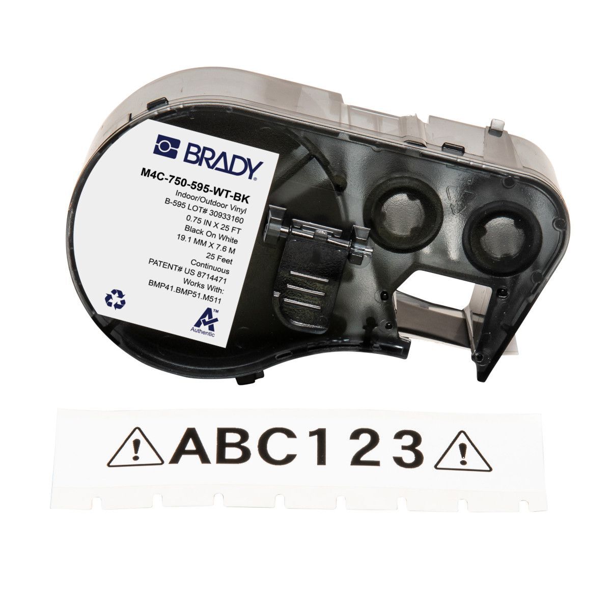 Brady All Weather Permanent Adhesive Vinyl Label - AIMS Industrial Supplies