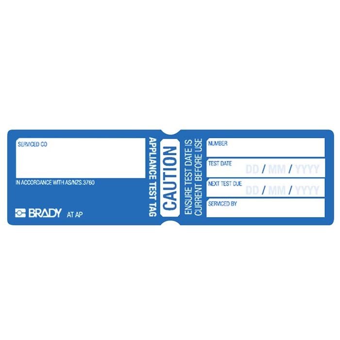 Brady Appliance Test Tag Caution - AIMS Industrial Supplies