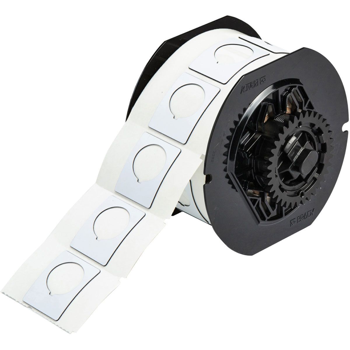 Brady B30EP-167-593-WTB30 Raised Profile Push Button Label 38.1 x 30.48mm W/ Keyed Hole White