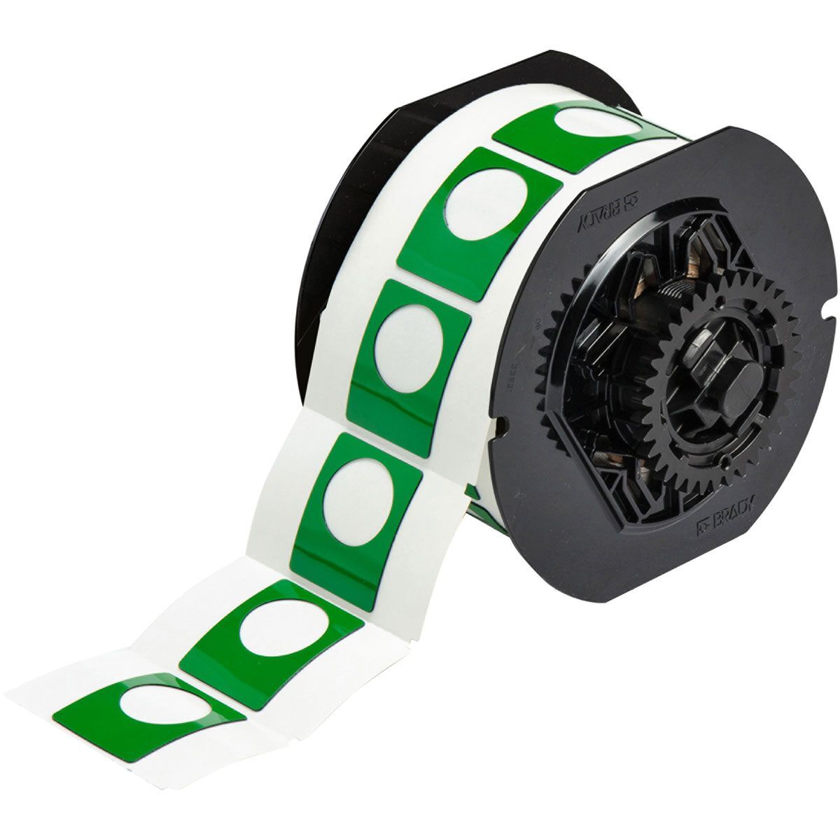 Brady B30EP-167U-593-GN Raised Profile Push Button Label 38.1 x 30.48mm Green