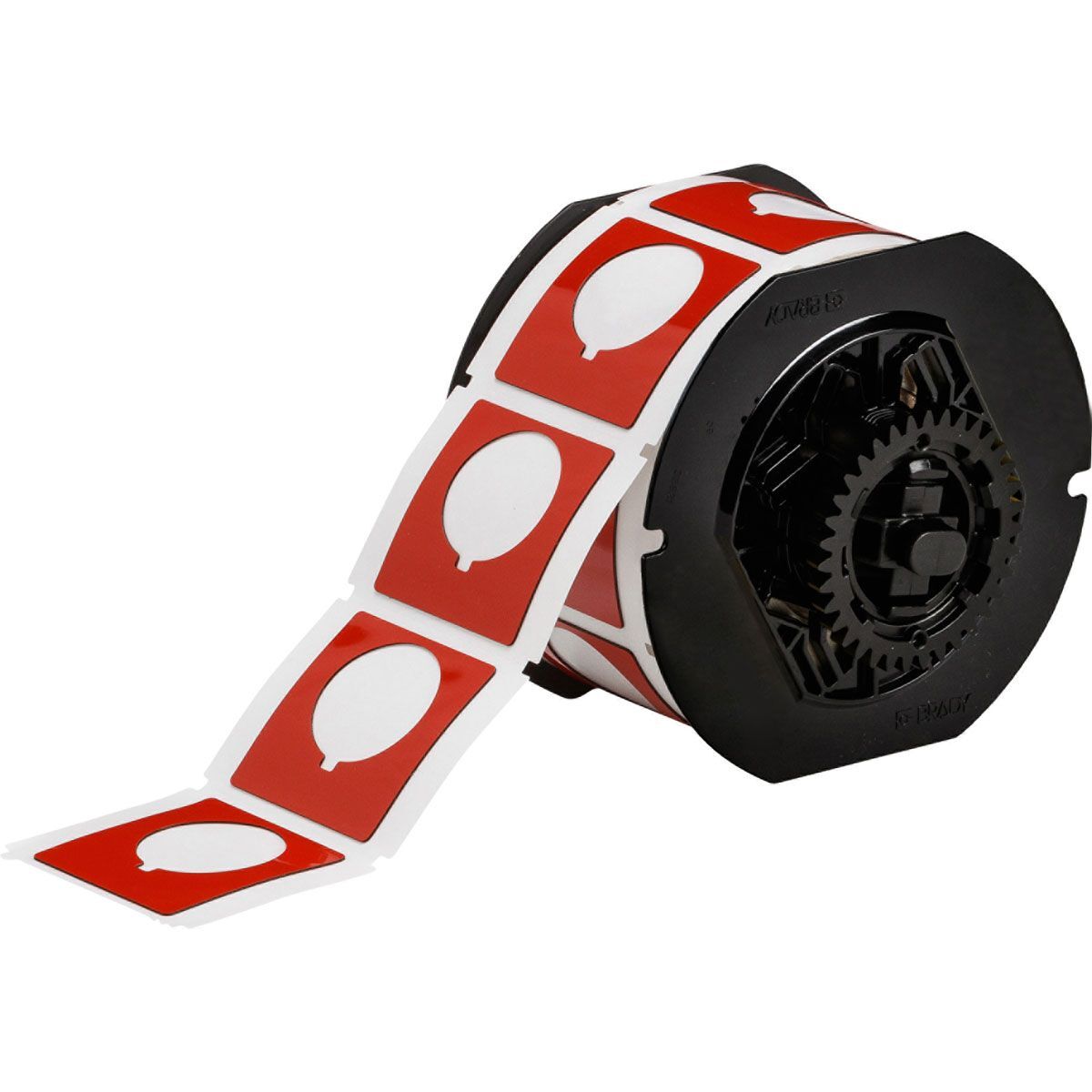 Brady B30EP-167U-593-RD Raised Profile Push Button Label 45.72 x 45.72mm Red