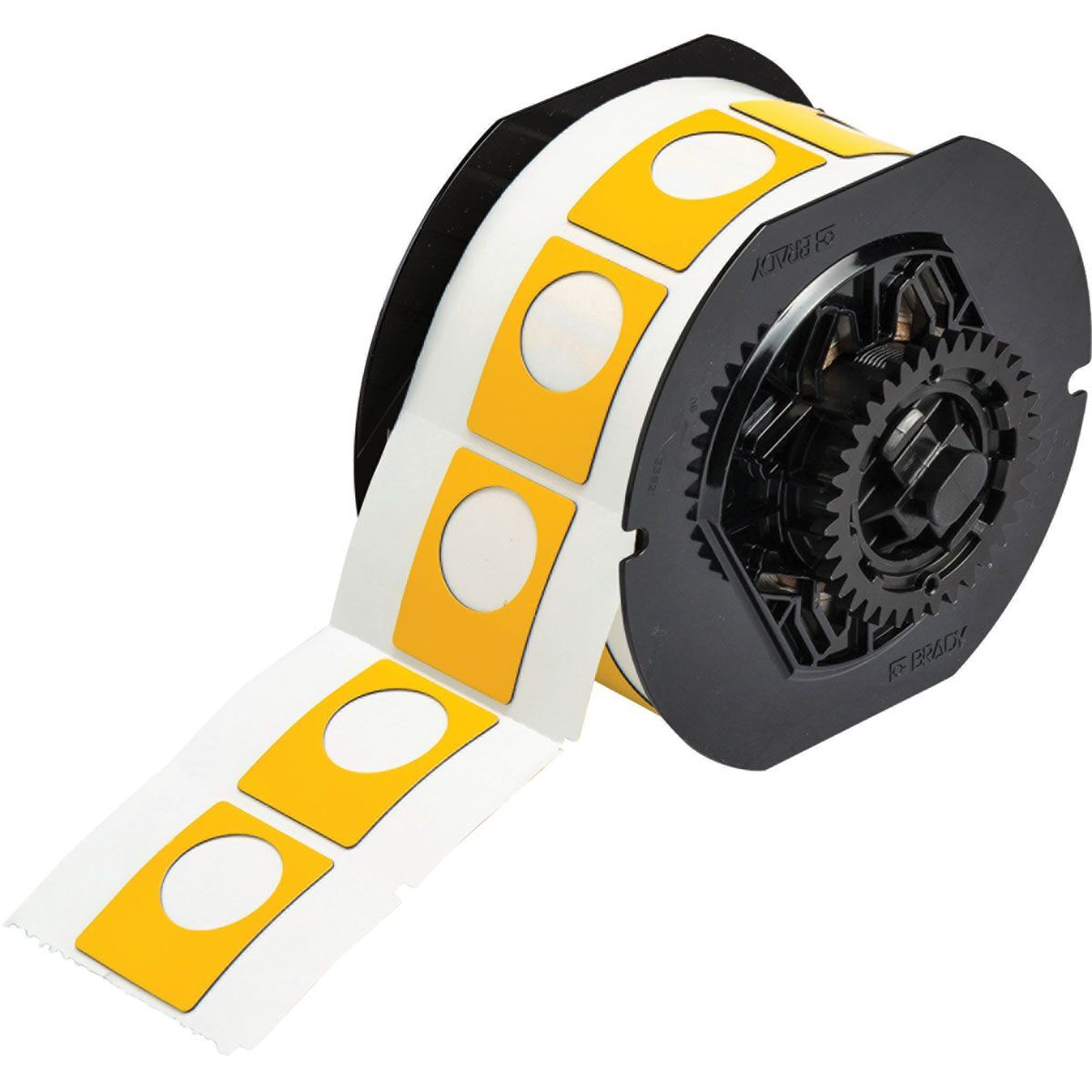 Brady B30EP-167U-593-YL Raised Profile Push Button Label 38.1 x 30.48mm Yellow