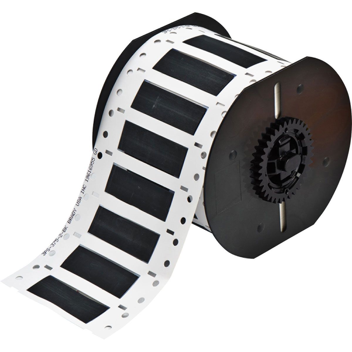 Brady B33D-375-2-342BK PermaSleeve Heat Shrink Wire & Cable Polyolefin Label 50.80 x 16.38mm Black