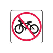 Brady Bike Prohibited Symbol Sign - AIMS Industrial Supplies