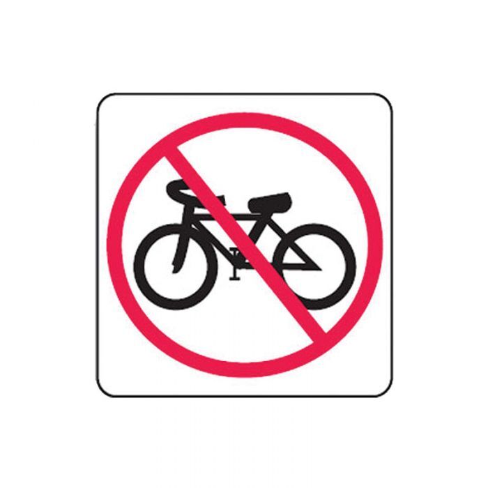 Brady Bike Prohibited Symbol Sign - AIMS Industrial Supplies