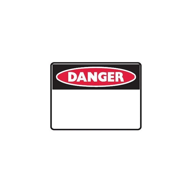 Brady Blank Safety Sign - Danger 450 x 300mm Metal