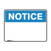 Brady Blank Safety Sign - Notice 600 x 450mm Metal