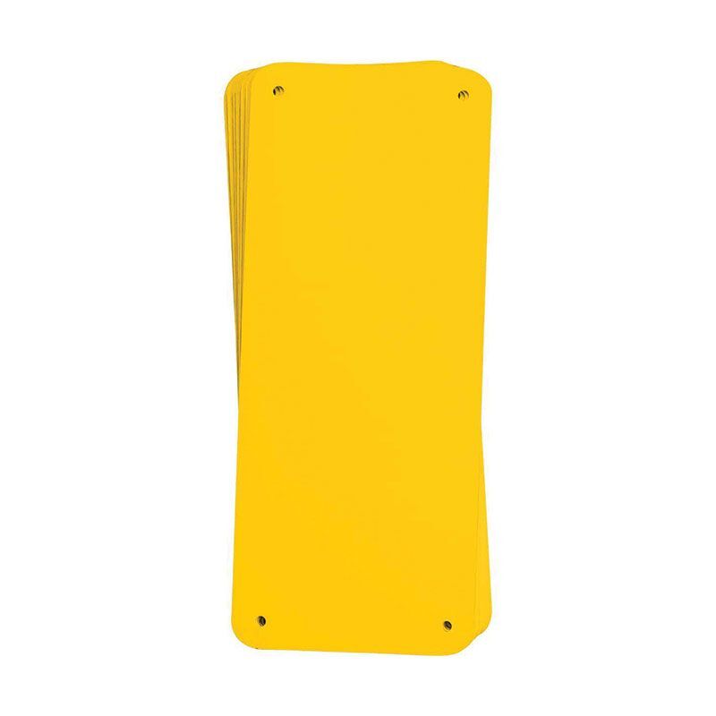 Brady Blank Sign Panel Polystyrene 2.5 x 6.25" Yellow - 10/Pack