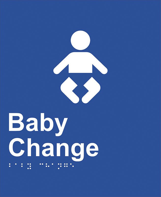 Brady Braille Sign - Baby Change - AIMS Industrial Supplies