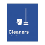 Brady Braille Sign - Cleaners 220 x 180mm ABS Plastic