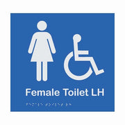 Brady Braille Sign - Female Access Toilet LH - AIMS Industrial Supplies