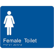 Brady Braille Sign - Female Toilet - AIMS Industrial Supplies