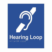 Brady Braille Sign - Hearing Loop - AIMS Industrial Supplies