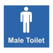 Brady Braille Sign - Male Toilet - AIMS Industrial Supplies