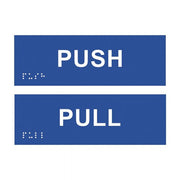 Brady Braille Sign - Push Pull (Horizontal) - AIMS Industrial Supplies