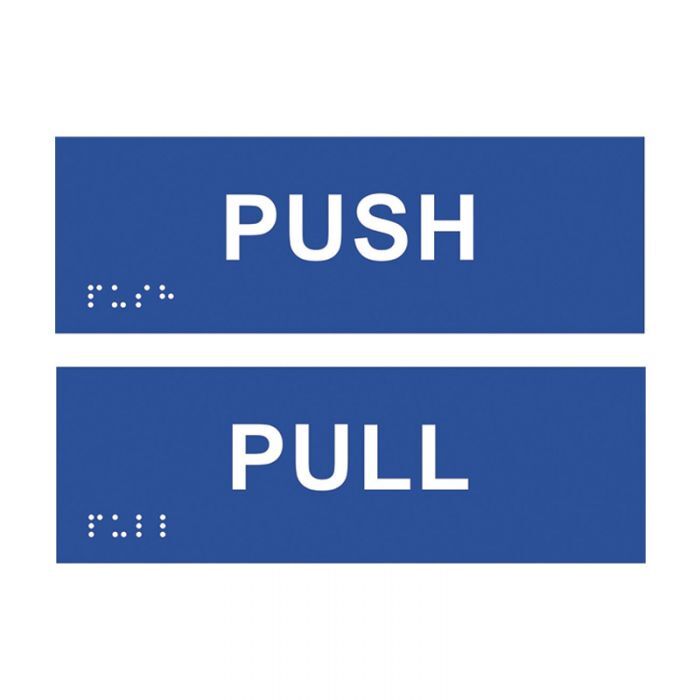 Brady Braille Sign - Push Pull (Horizontal) - AIMS Industrial Supplies