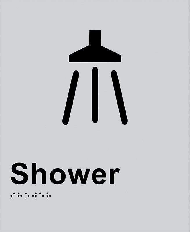 Brady Braille Sign - Shower - AIMS Industrial Supplies
