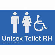 Brady Braille Sign - Unisex Access Toilet RH - AIMS Industrial Supplies