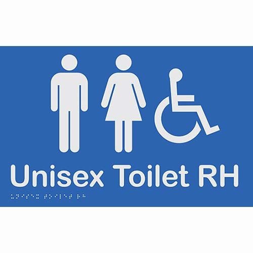 Brady Braille Sign - Unisex Access Toilet RH - AIMS Industrial Supplies