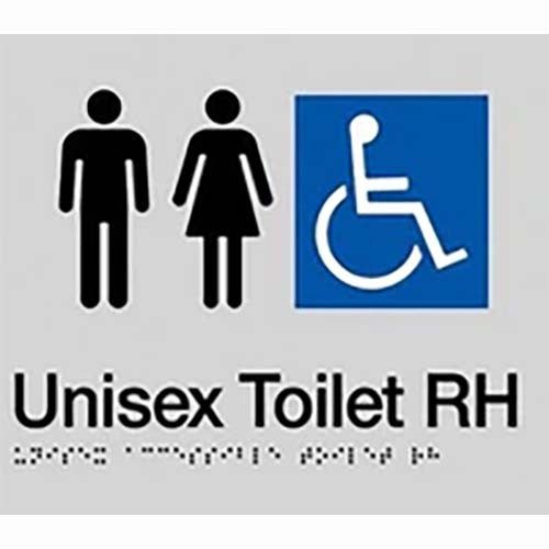 Brady Braille Sign - Unisex Access Toilet RH - AIMS Industrial Supplies