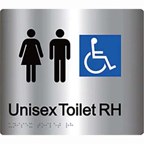 Brady Braille Sign - Unisex Access Toilet RH - AIMS Industrial Supplies