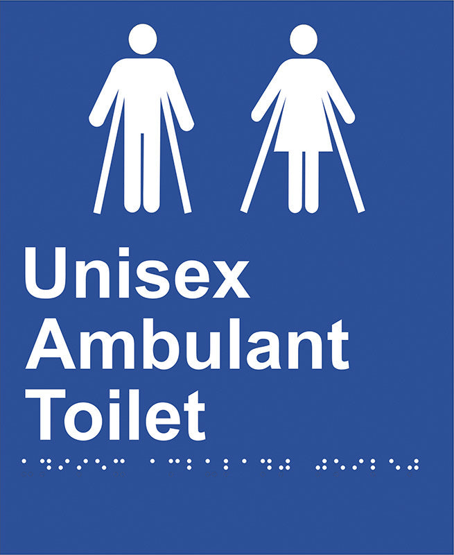 Brady Braille Sign - Unisex Ambulant Toilet1