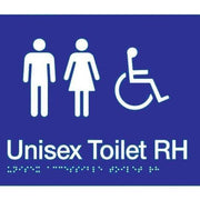 Brady Braille Sign - Unisex Toilet RH - AIMS Industrial Supplies