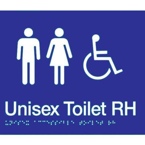 Brady Braille Sign - Unisex Toilet RH1