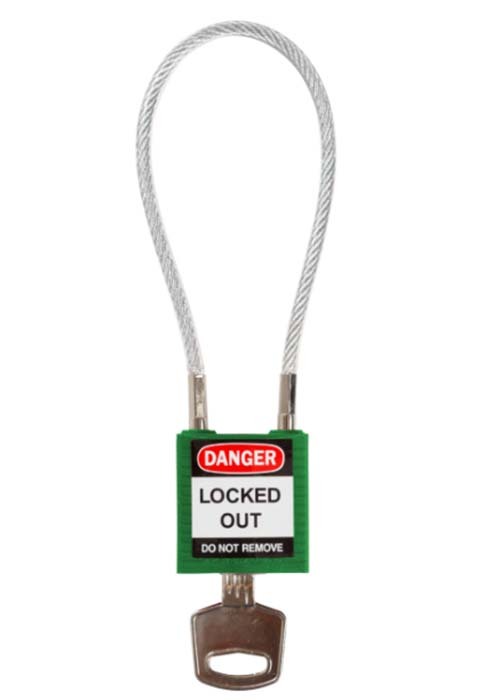 Brady Compact Cable Padlock 40cm Green