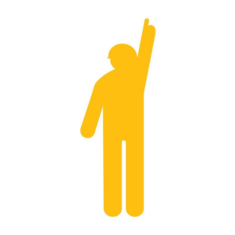 Brady Corflute Worker Sign - AIMS Industrial Supplies