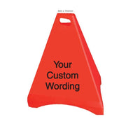 Brady Custom Safety Pyramid Sign With Reflective Message - AIMS Industrial Supplies