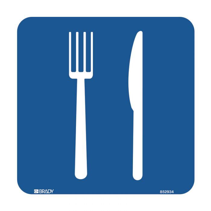 Brady Cutlery Symbol 150 x 150mm Self-Adhesive Vinyl