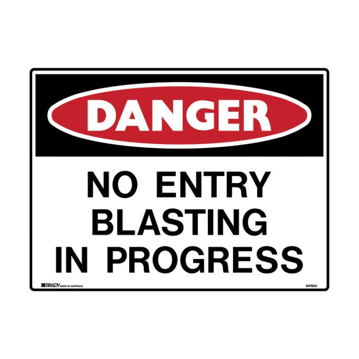 Brady Danger Mining Site Sign – Reflective Polypropylene - AIMS Industrial Supplies