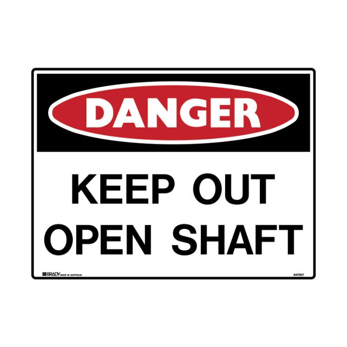 Brady Danger Mining Site Sign – Reflective Polypropylene - AIMS Industrial Supplies