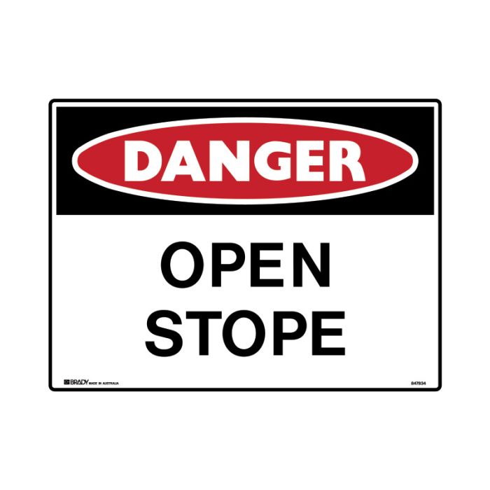 Brady Danger Mining Site Sign – Reflective Polypropylene - AIMS Industrial Supplies