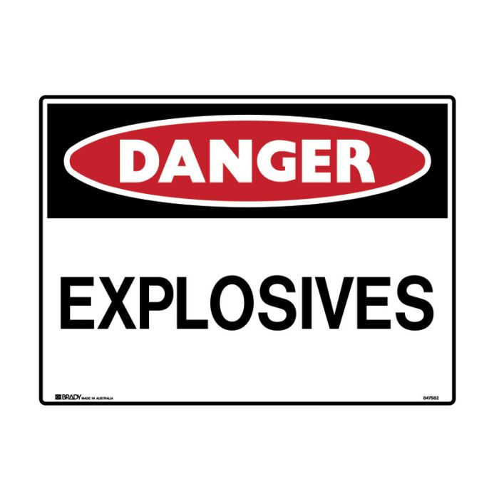 Brady Danger Mining Site Sign – Reflective Polypropylene - AIMS Industrial Supplies