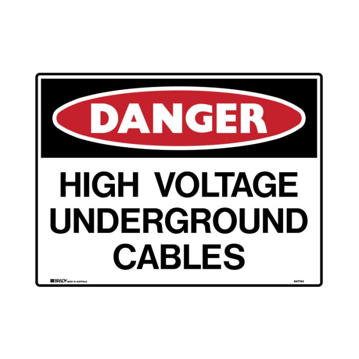 Brady Danger Mining Site Sign – Reflective Polypropylene - AIMS Industrial Supplies