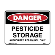 Brady Danger - Pesticide Storage Authorised Personnel Only 250 x 180mm Sticker