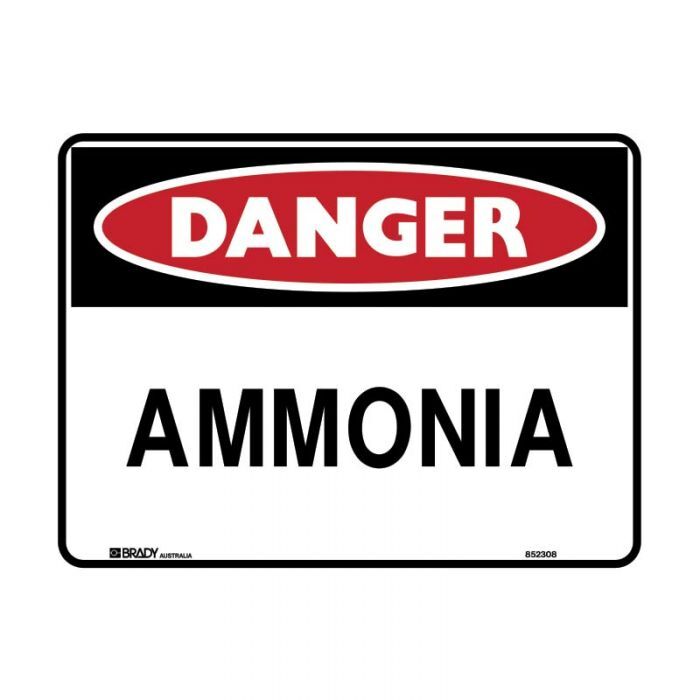 Brady Danger Sign - Ammonia - AIMS Industrial Supplies