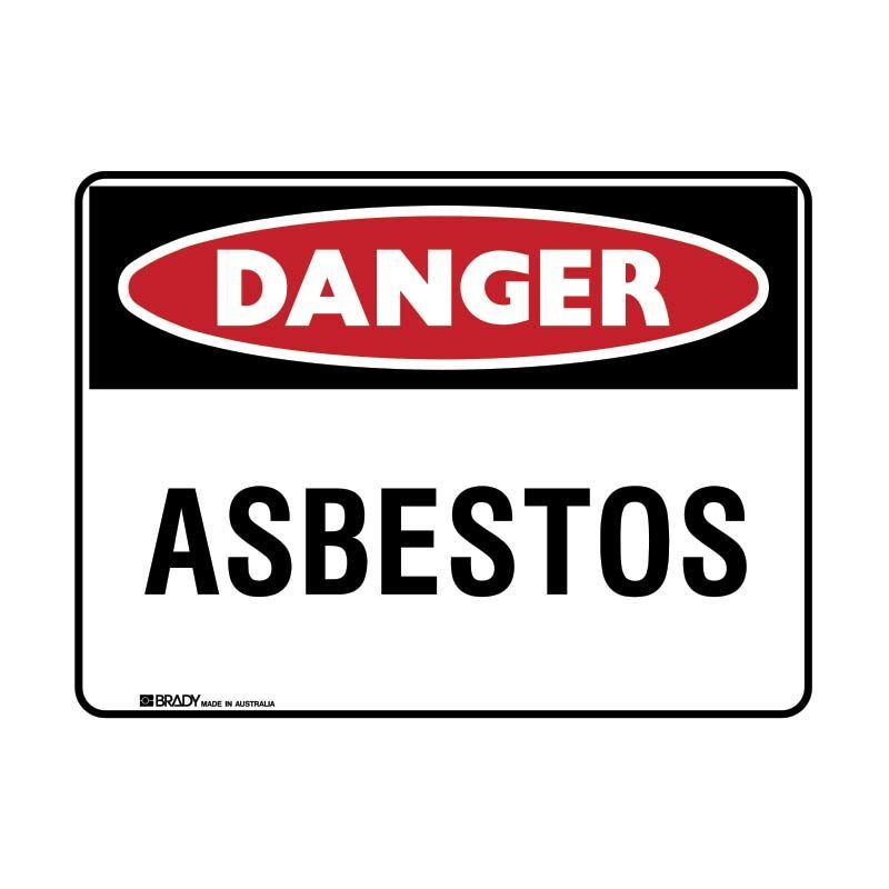 Brady Danger Sign - Asbestos 450 x 300mm Metal (Colorbond Steel)